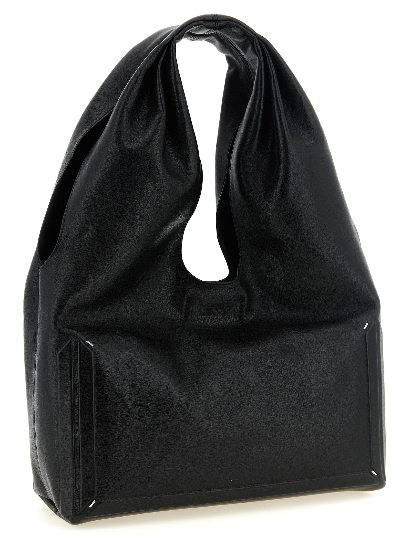 Maison Margiela Black Lamb Leather Shoulder Bag