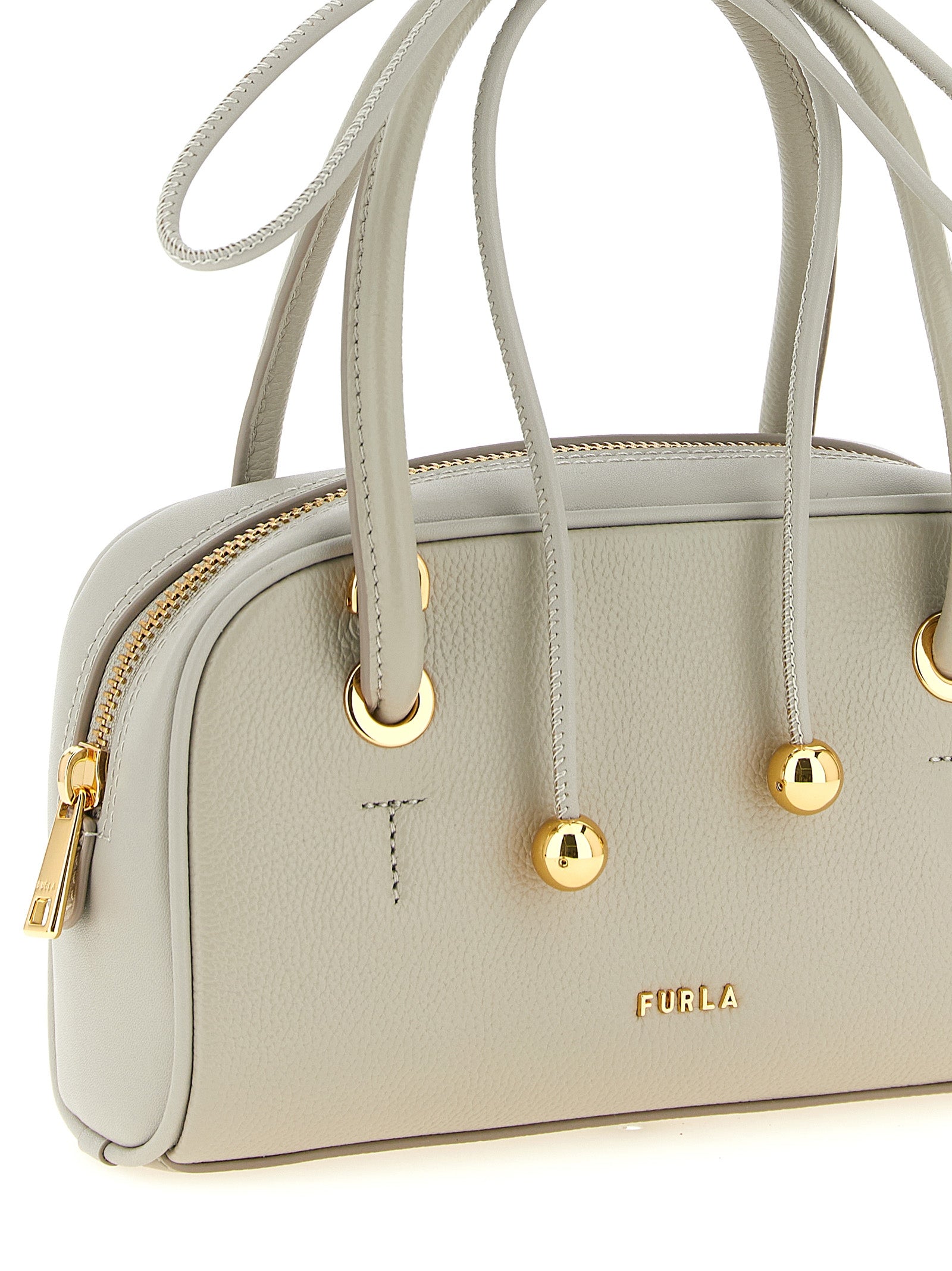 Furla Gray Calfskin Handbag for Women