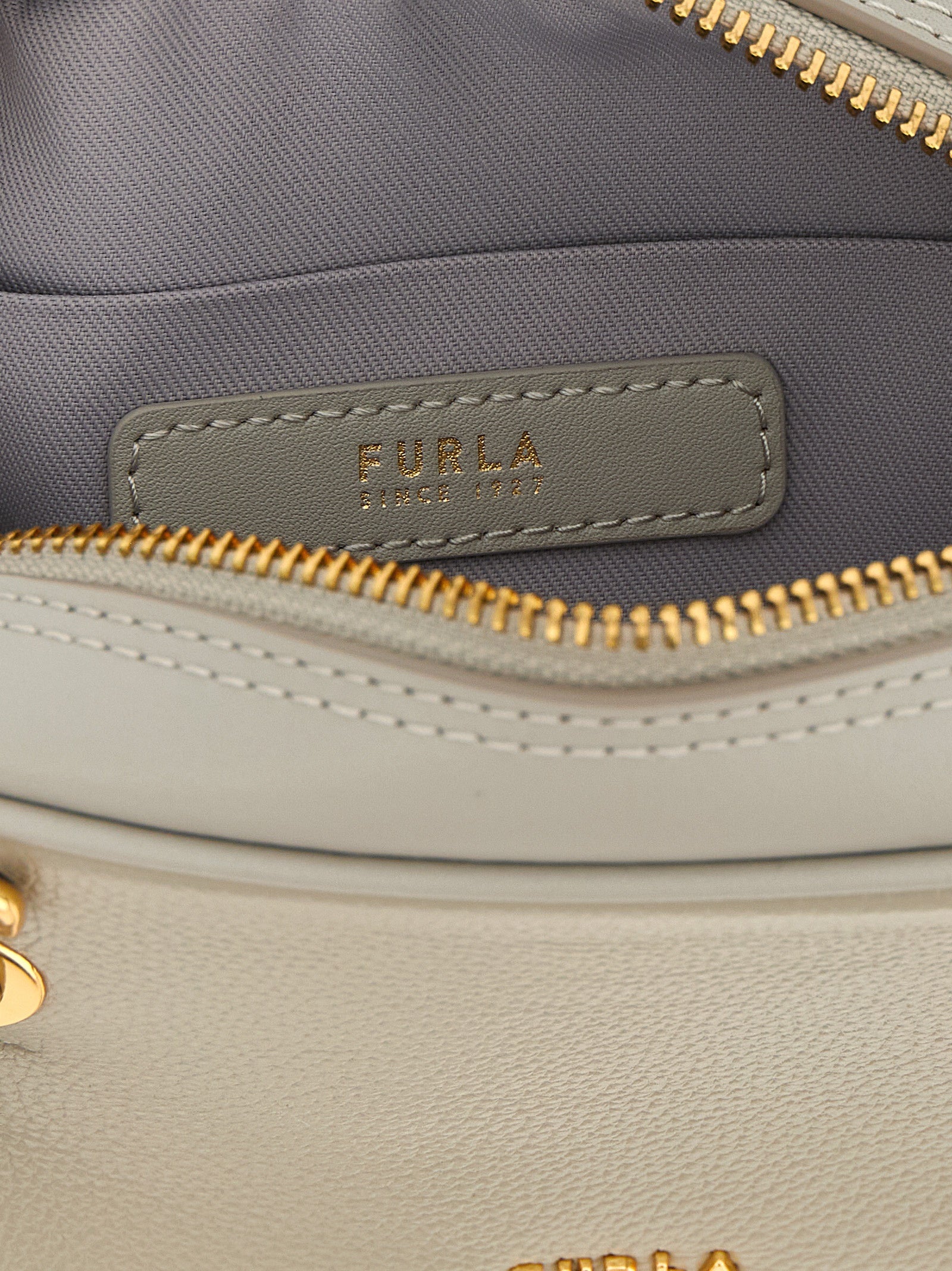Furla Gray Calfskin Handbag for Women