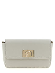 Furla Gray Calfskin Crossbody Bag