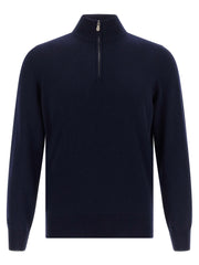 Brunello Cucinelli Blue Cashmere Cardigan