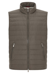 Brunello Cucinelli Bicolor Polyester Sleeveless Jacket