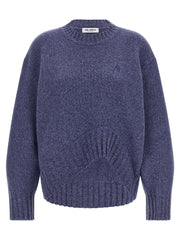 The Attico Blue Virgin Wool Cardigan