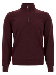 Brunello Cucinelli Bordeaux Cashmere Cardigan