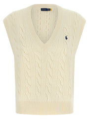 Polo Ralph Lauren White Wool Sleeveless Jacket