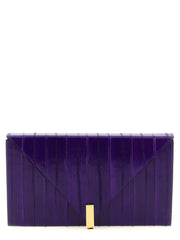 Giuseppe Zanotti Purple Leather Clutch Bag