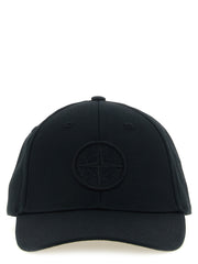 Stone Island Black Cotton Cap (Baseball Hat)