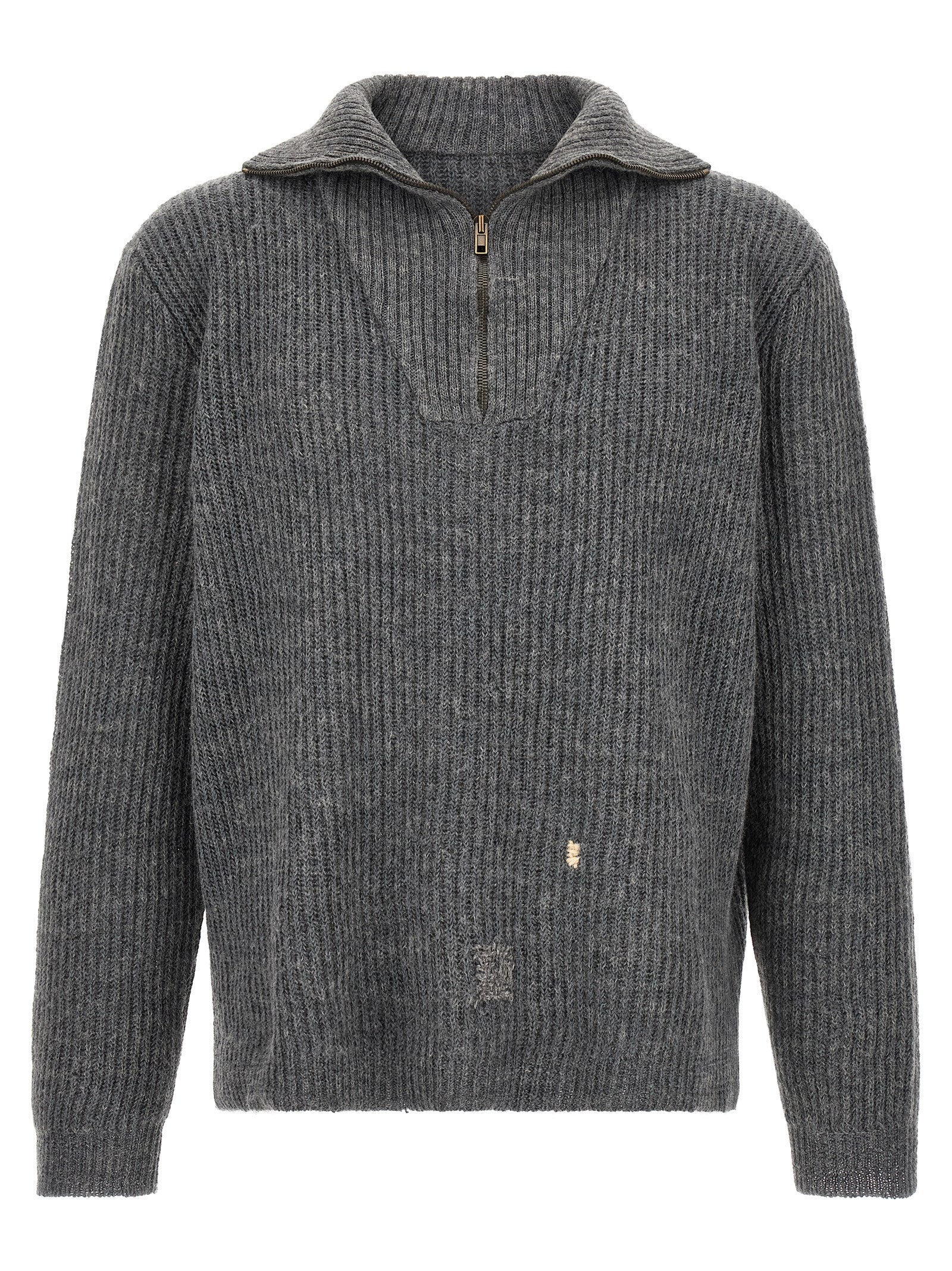 Maison Margiela Gray Linen Cardigan for Men