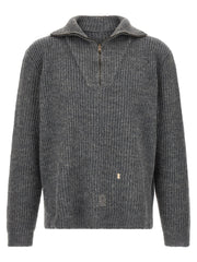 Maison Margiela Gray Linen Cardigan for Men