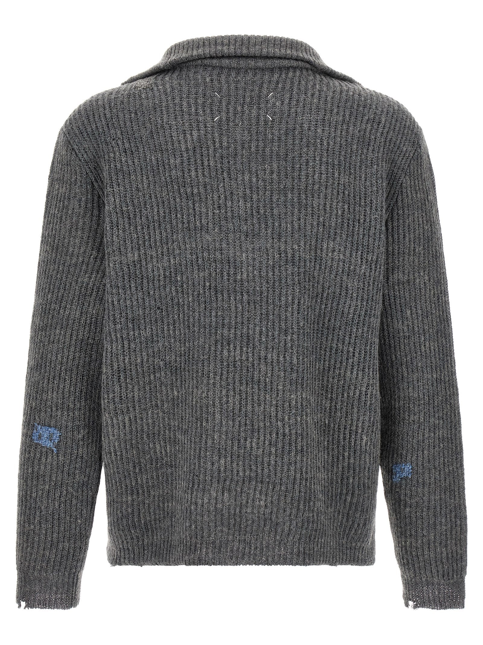 Maison Margiela Gray Linen Cardigan for Men