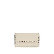 Valentino Garavani Beige Calf Leather Bos Taurus Wallet