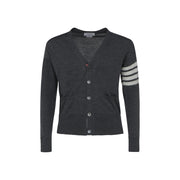 Thom Browne Gray Wool Oves Aries Cardigan