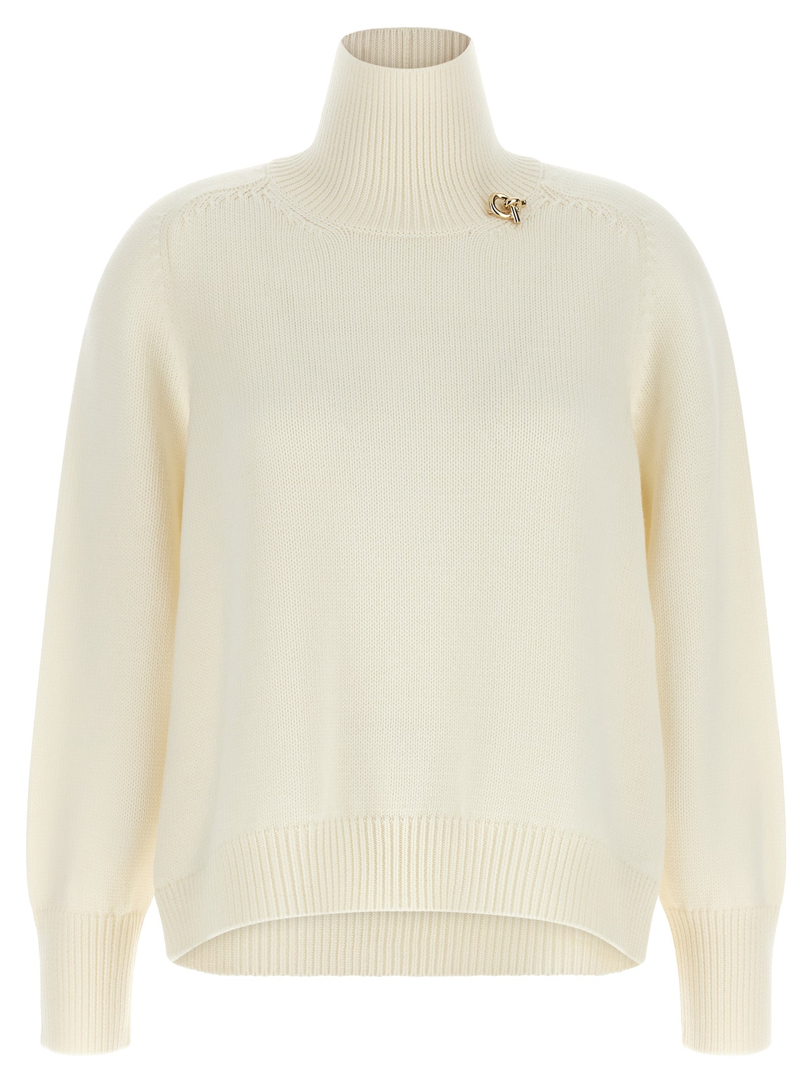 Fabiana Filippi White Virgin Wool Cardigan for Women