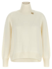 Fabiana Filippi White Virgin Wool Cardigan for Women
