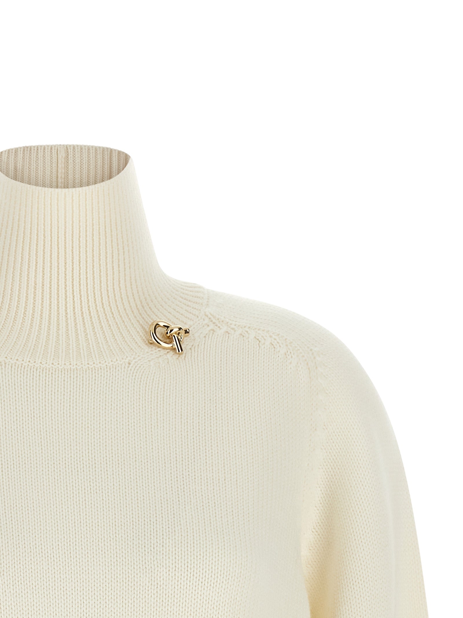 Fabiana Filippi White Virgin Wool Cardigan for Women