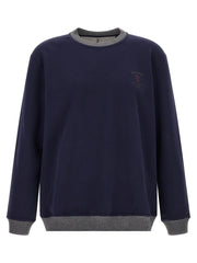 Brunello Cucinelli Blue Cotton Sweatshirt