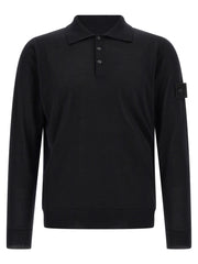 Stone Island Black Virgin Wool Cardigan