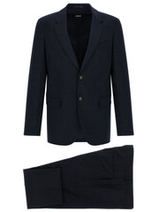Hugo Boss Blue Virgin Wool Two-Piece Suit