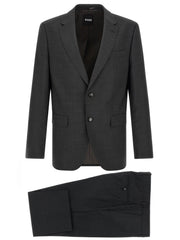 Hugo Boss Gray Virgin Wool Two-Piece Suit