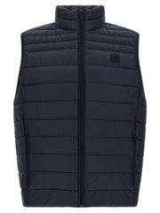 Hugo Boss Blue Recycled Polyamide Sleeveless Jacket