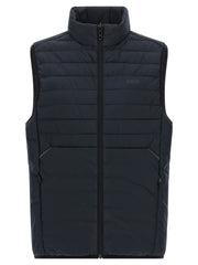 Hugo Boss Blue Polyester Sleeveless Jacket