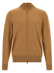 Hugo Boss Brown Virgin Wool Cardigan