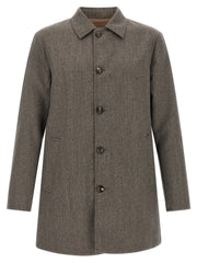 Pal Zileri Brown Wool Coat