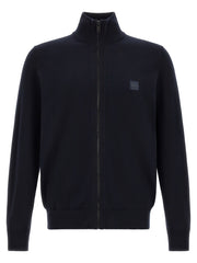Hugo Boss Blue Cotton Cardigan