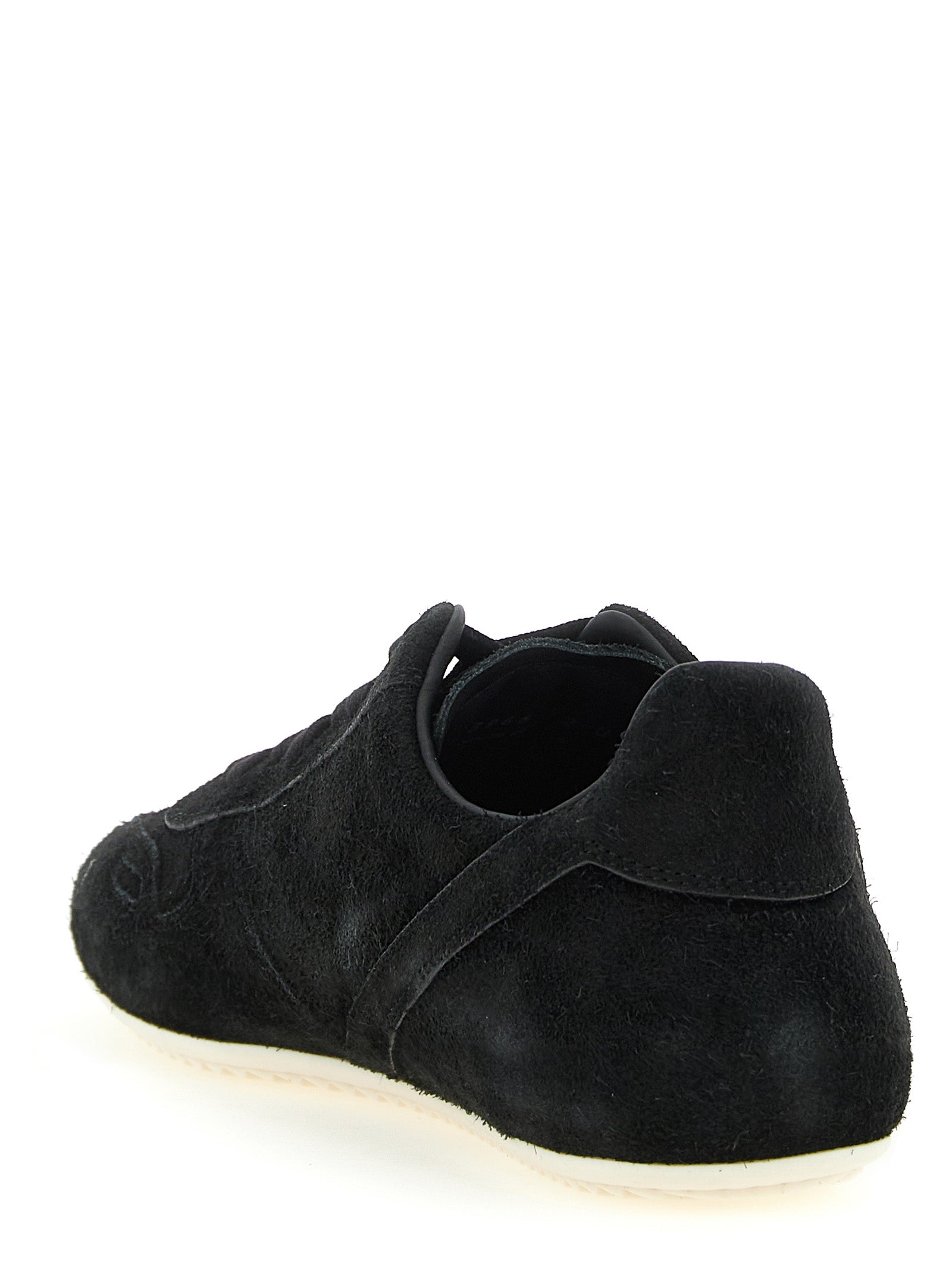 Rick Owens Bicolor Calfskin Low Top Sneakers for Women