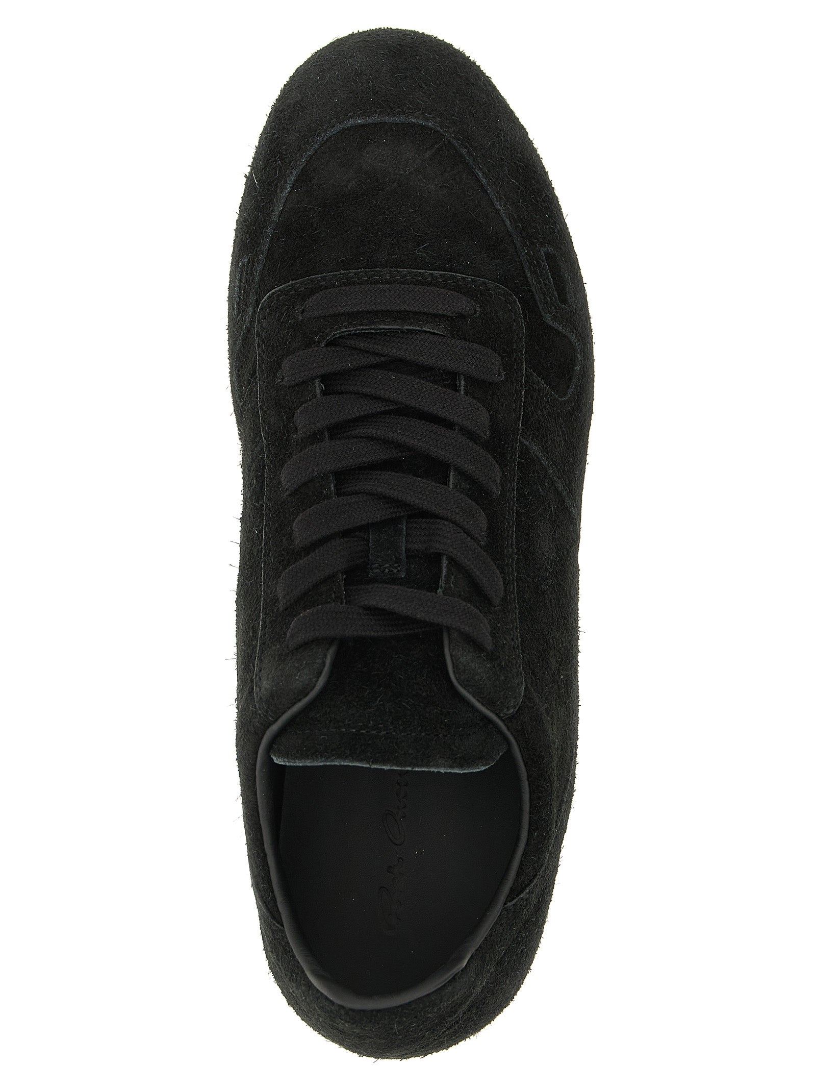 Rick Owens Bicolor Calfskin Low Top Sneakers for Women