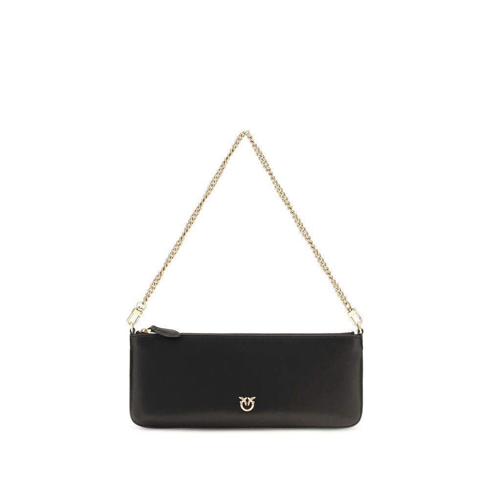 PINKO Black Calf Leather Bos Taurus Wallet for Women