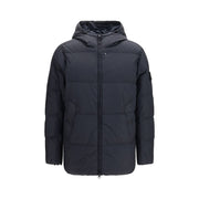 Stone Island Blue Goose Down Full-Length Jacket