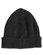 Dolce & Gabbana Men Charcoal Grey Ribbed Wool Knit Beanie One Size Hat