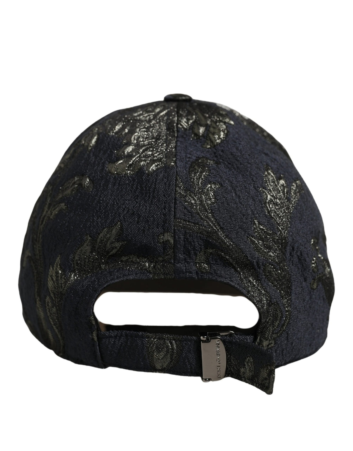 Dolce & Gabbana Men Black Floral Barocco Cotton Baseball Cap Hat