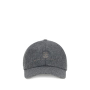 Brunello Cucinelli Gray Wool Oves Aries Cap (Baseball Hat)