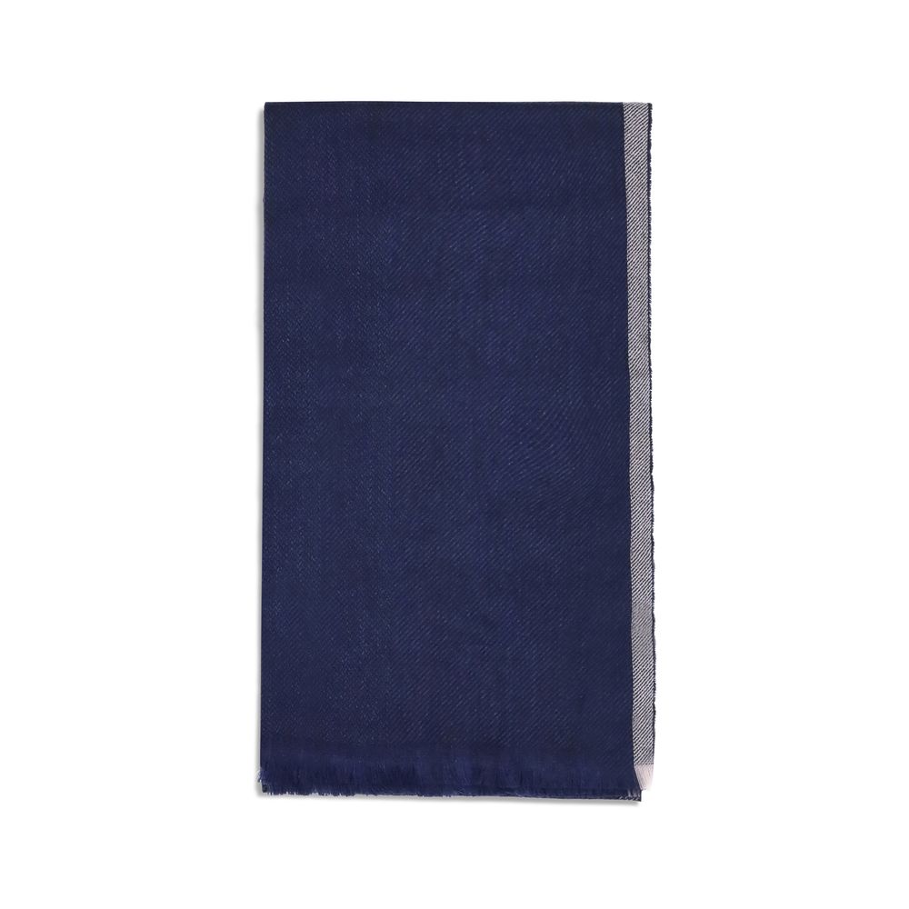 Brunello Cucinelli Blue Cashmere Scarf for Men
