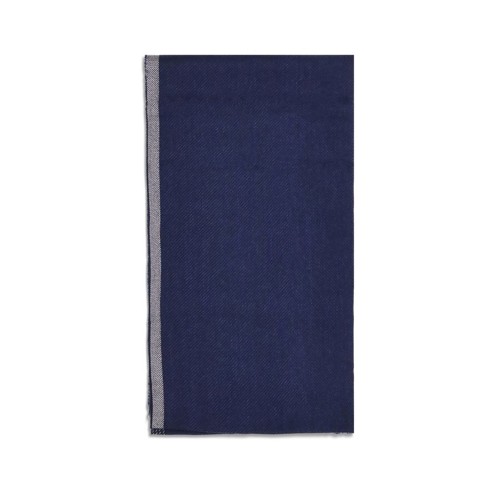 Brunello Cucinelli Blue Cashmere Scarf for Men