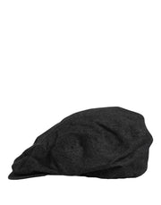Dolce & Gabbana Men Black Cotton Flat Cloth Newsboy Cap Hat