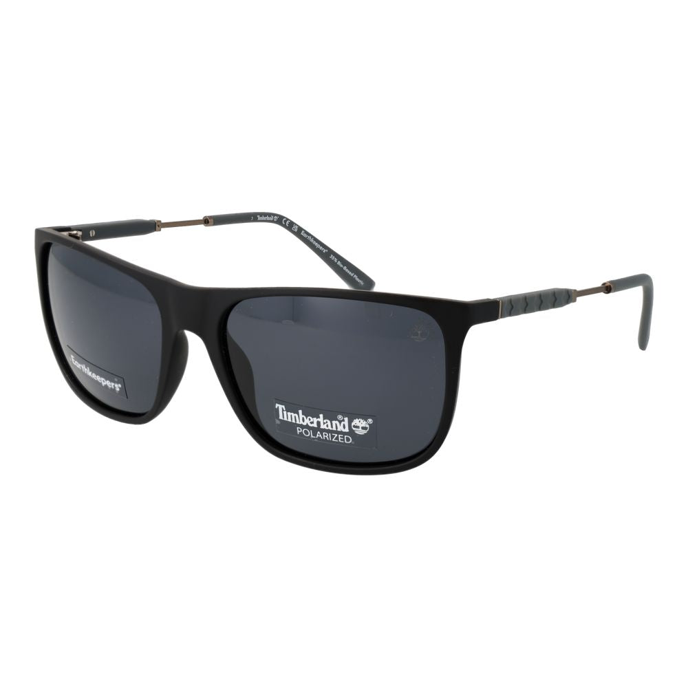 Timberland Men's Square Sunglasses – Black Plastic