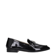 Jimmy Choo Black Leather Slip-On Loafers