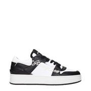 Jimmy Choo Black Leather Low Top Sneakers