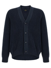 Hugo Boss Blue Cotton Cardigan