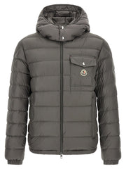 Moncler Gray Polyamide Full-Length Jacket
