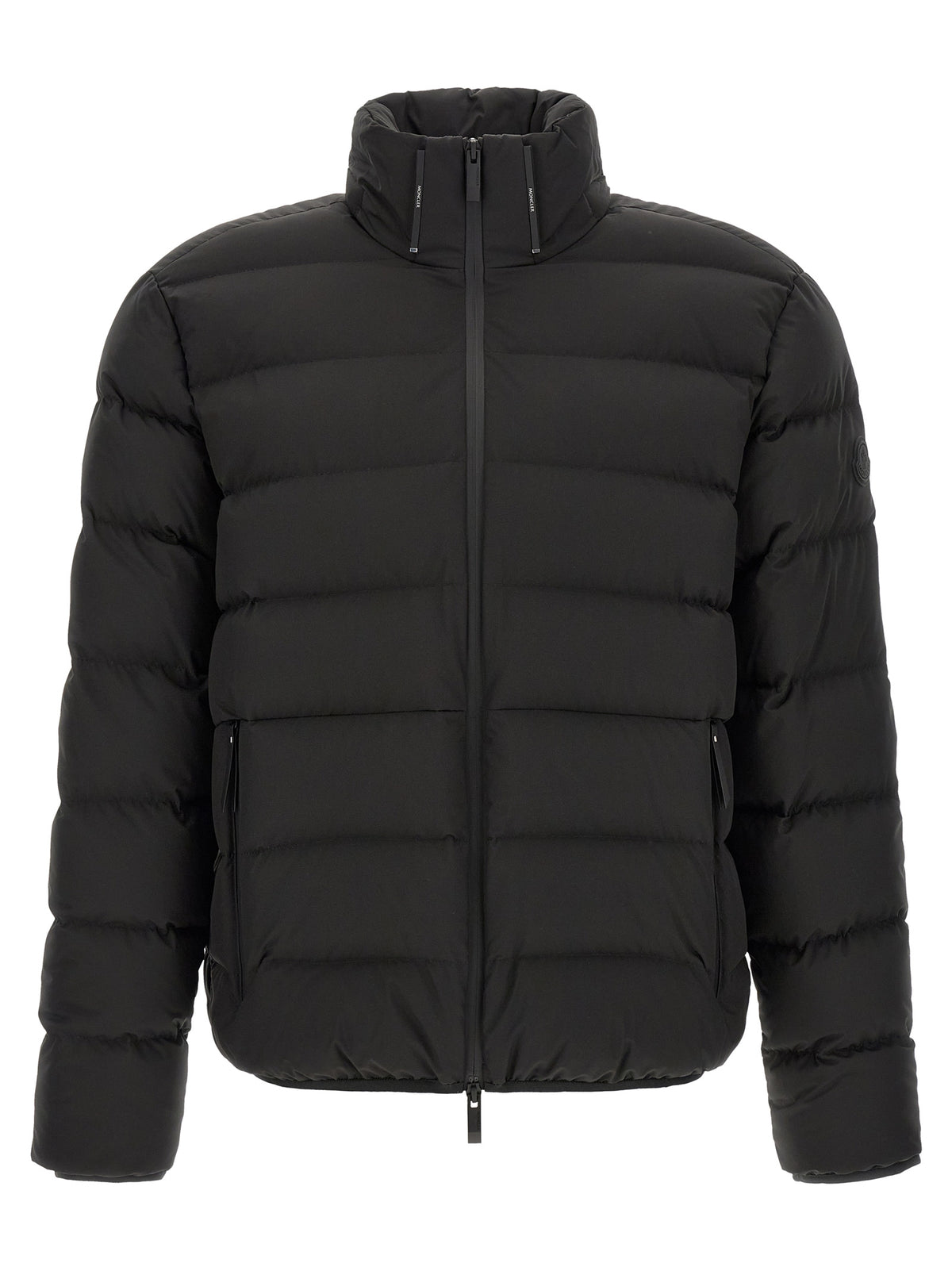 Moncler Black Polyester Full-Length Jacket for Men