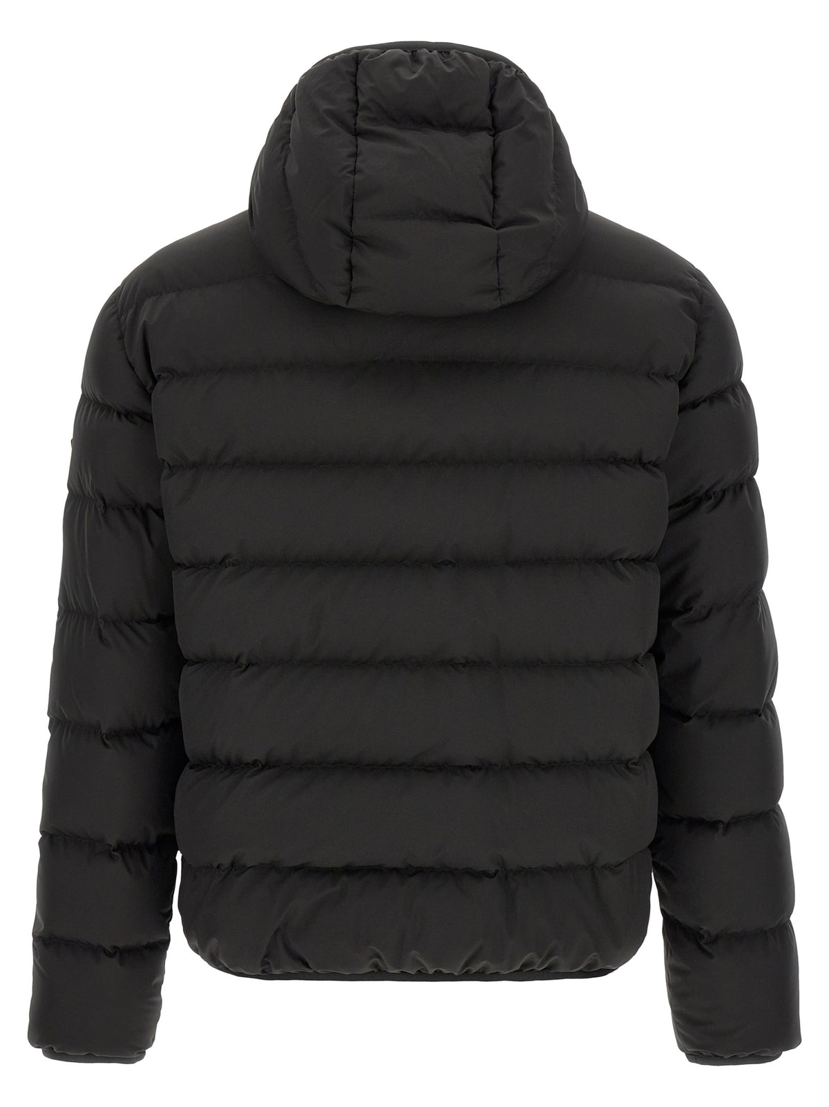 Moncler Black Polyester Full-Length Jacket for Men