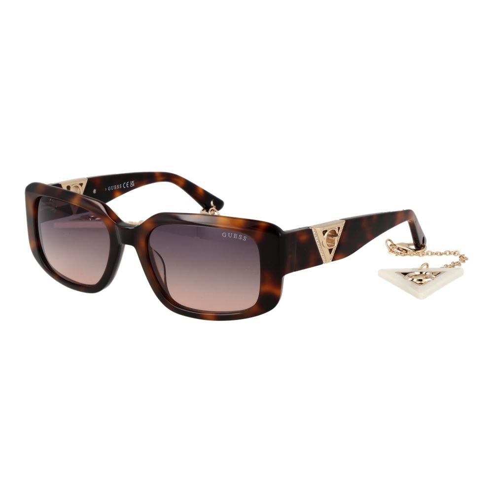 Guess Women's Rectangle Sunglasses – Brown Acetate
