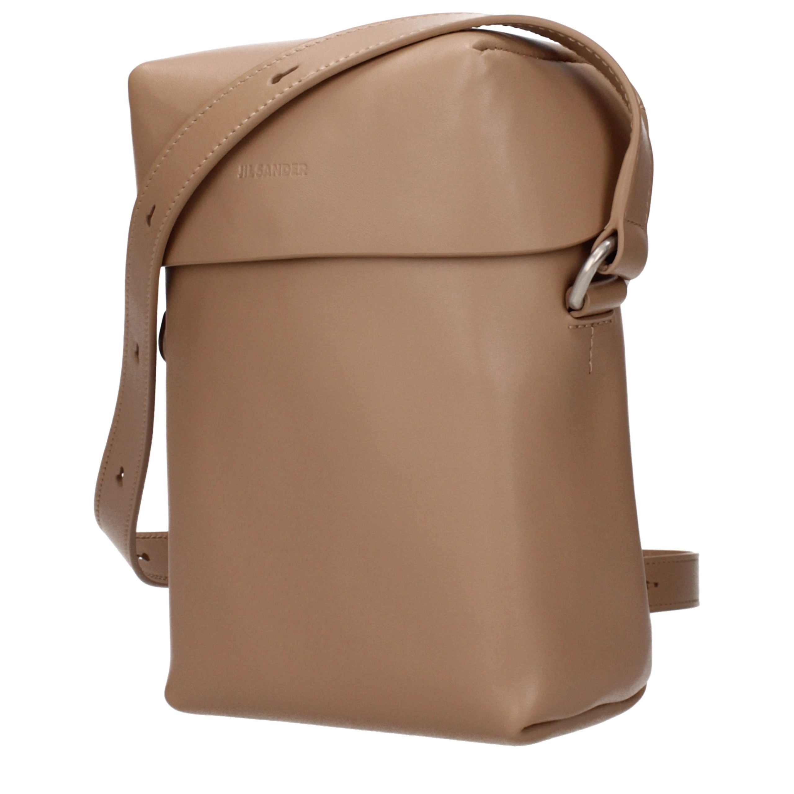 JIL SANDER Brown Leather Crossbody Bag for Women
