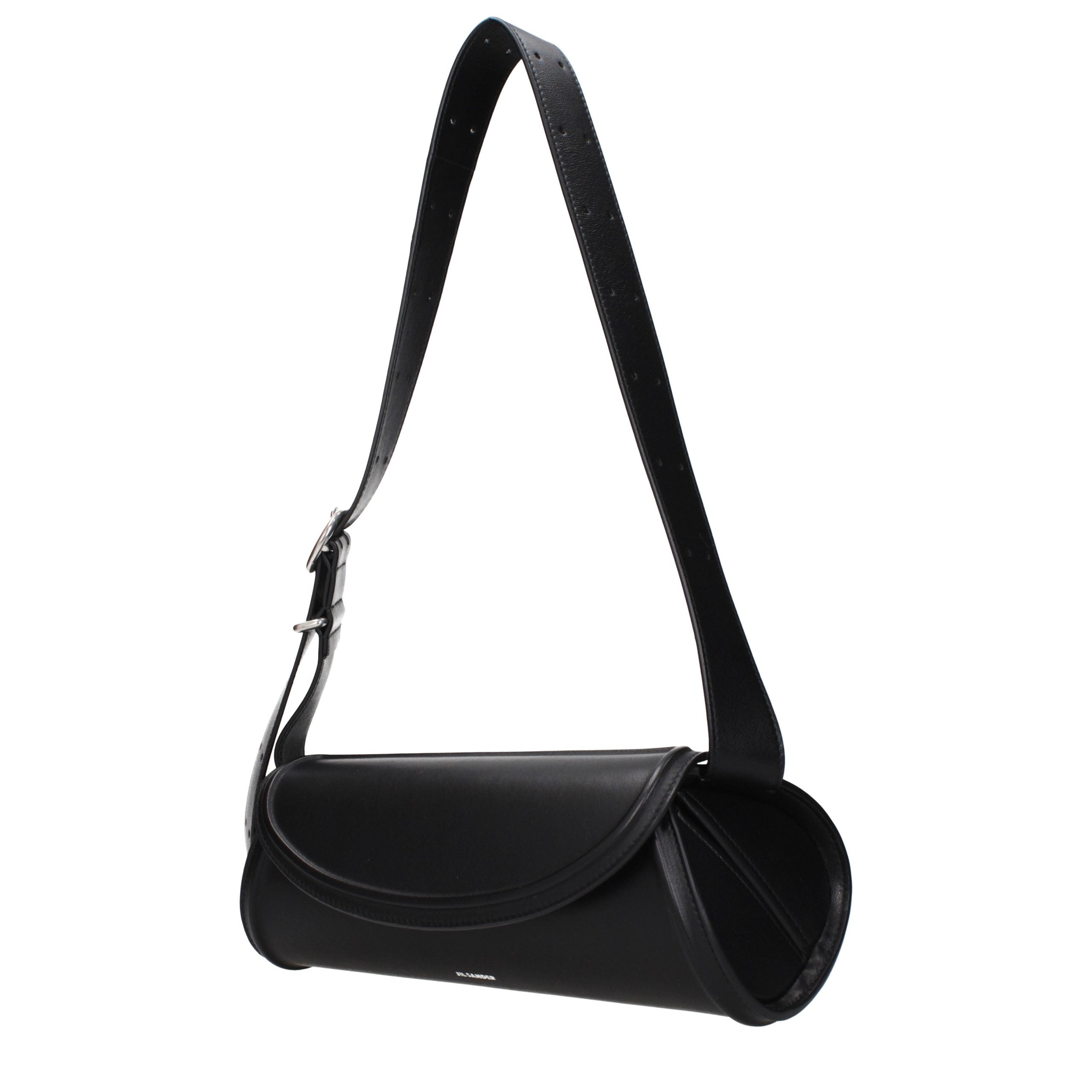 JIL SANDER Black Leather Crossbody Bag for Women