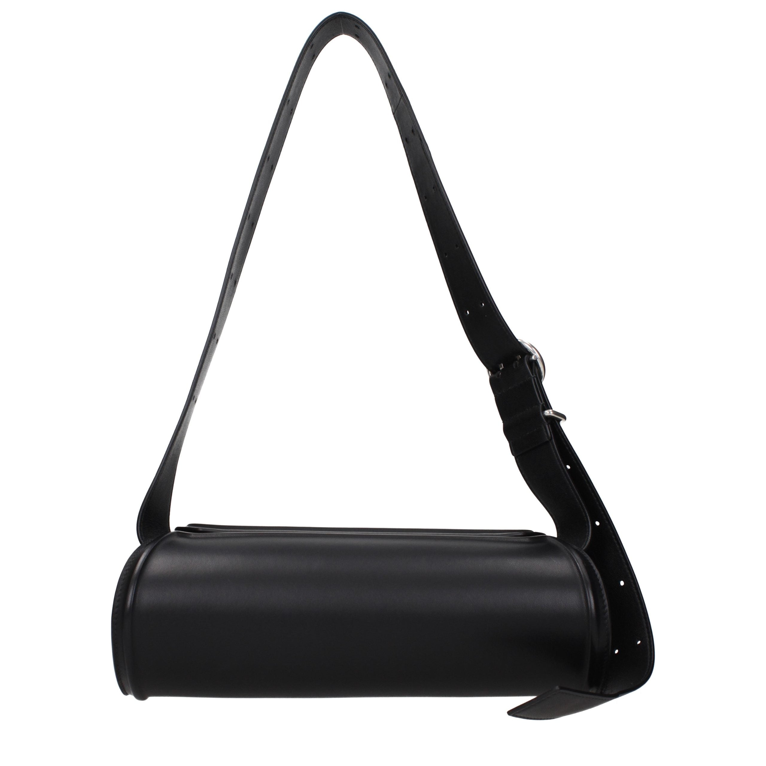 JIL SANDER Black Leather Crossbody Bag for Women