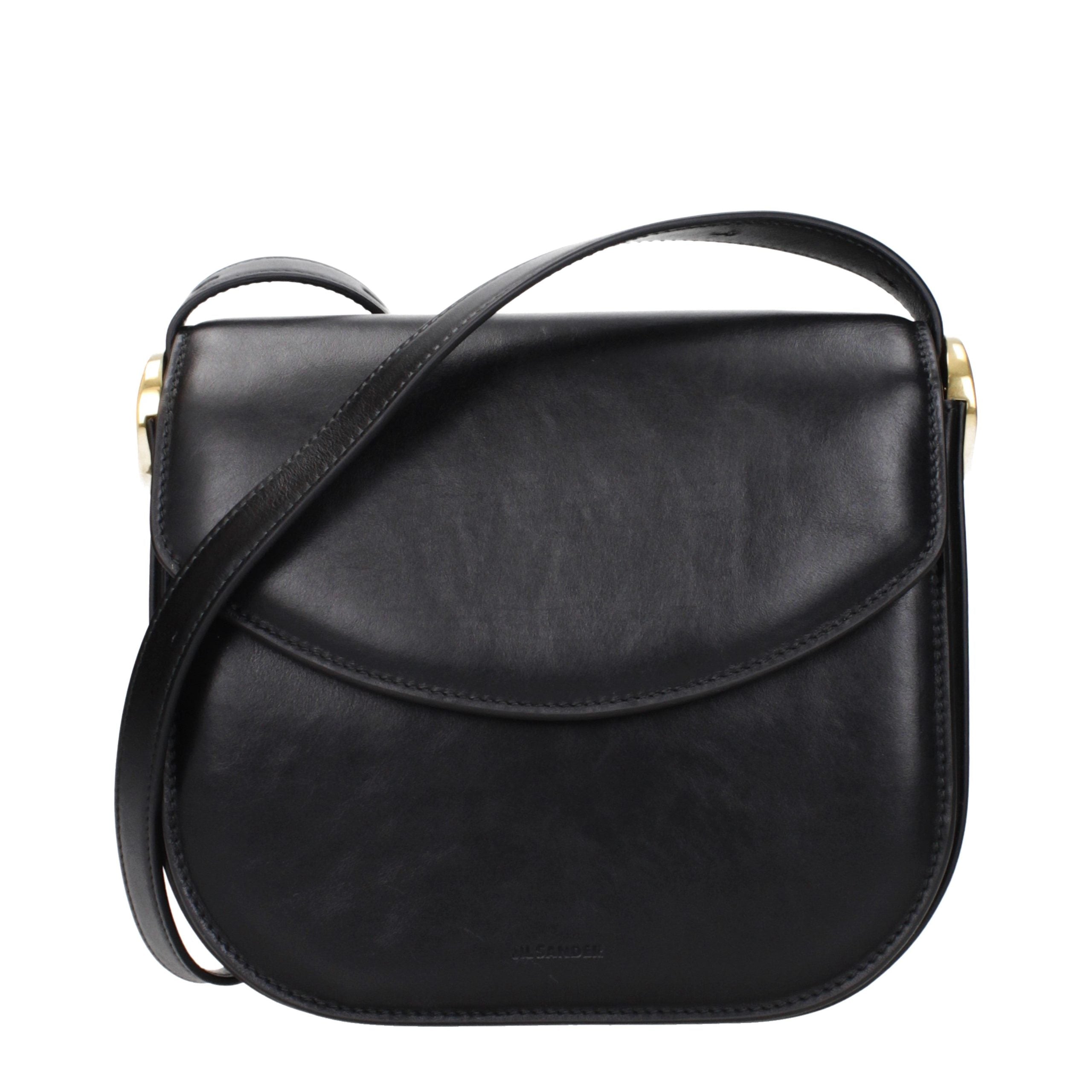 JIL SANDER Black Leather Crossbody Bag for Women